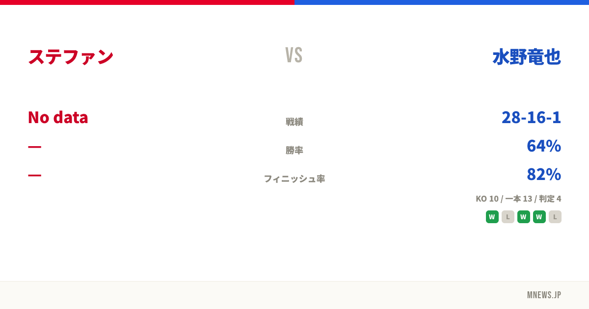 ステファン vs 水野竜也