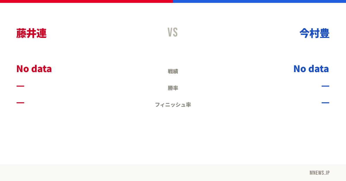 藤井連 vs 今村豊
