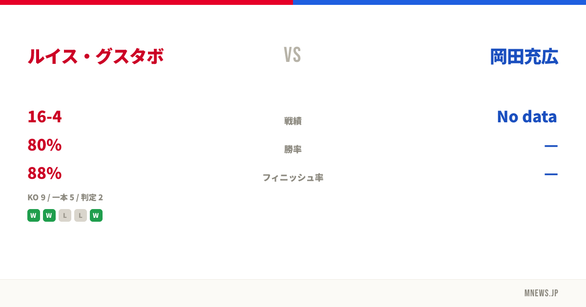 ルイス・グスタボ vs 岡田充広