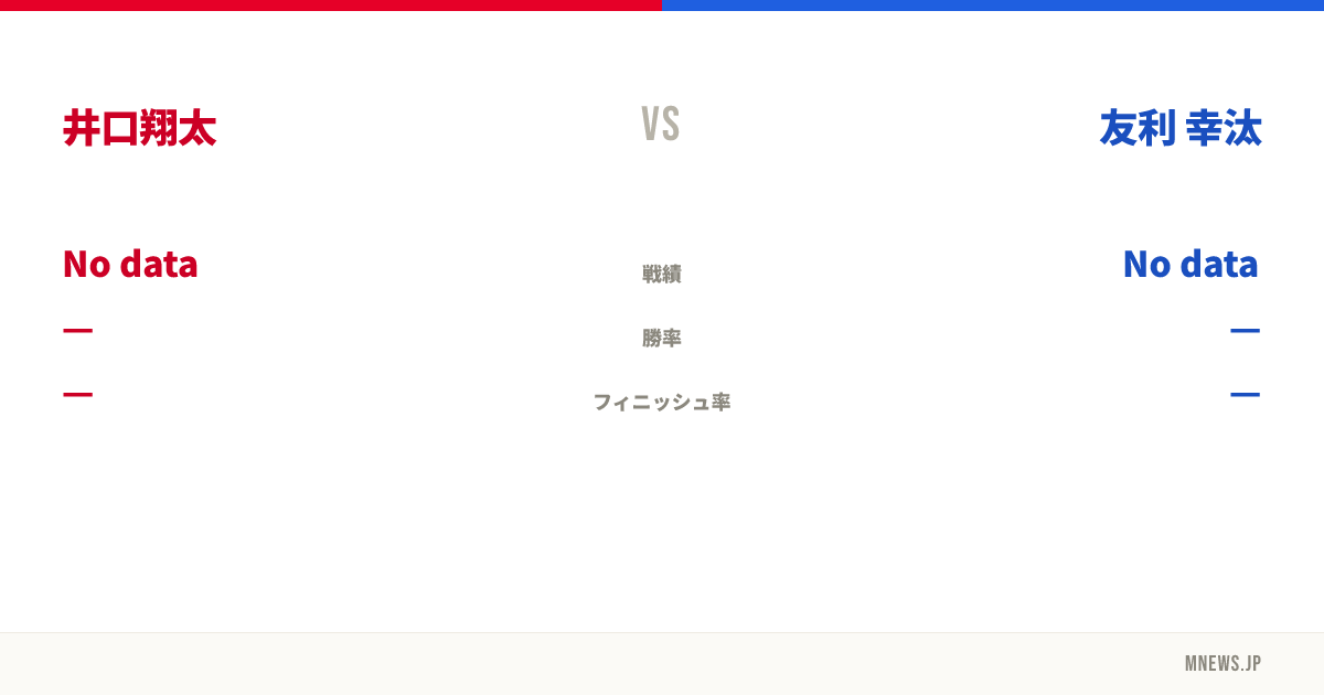 井口翔太 vs 友利 幸汰