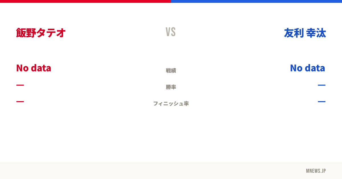 飯野タテオ vs 友利 幸汰