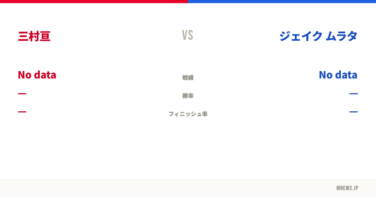 三村亘 vs ジェイク ムラタ