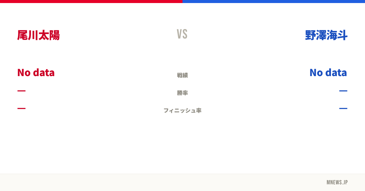 尾川太陽 vs 野澤海斗